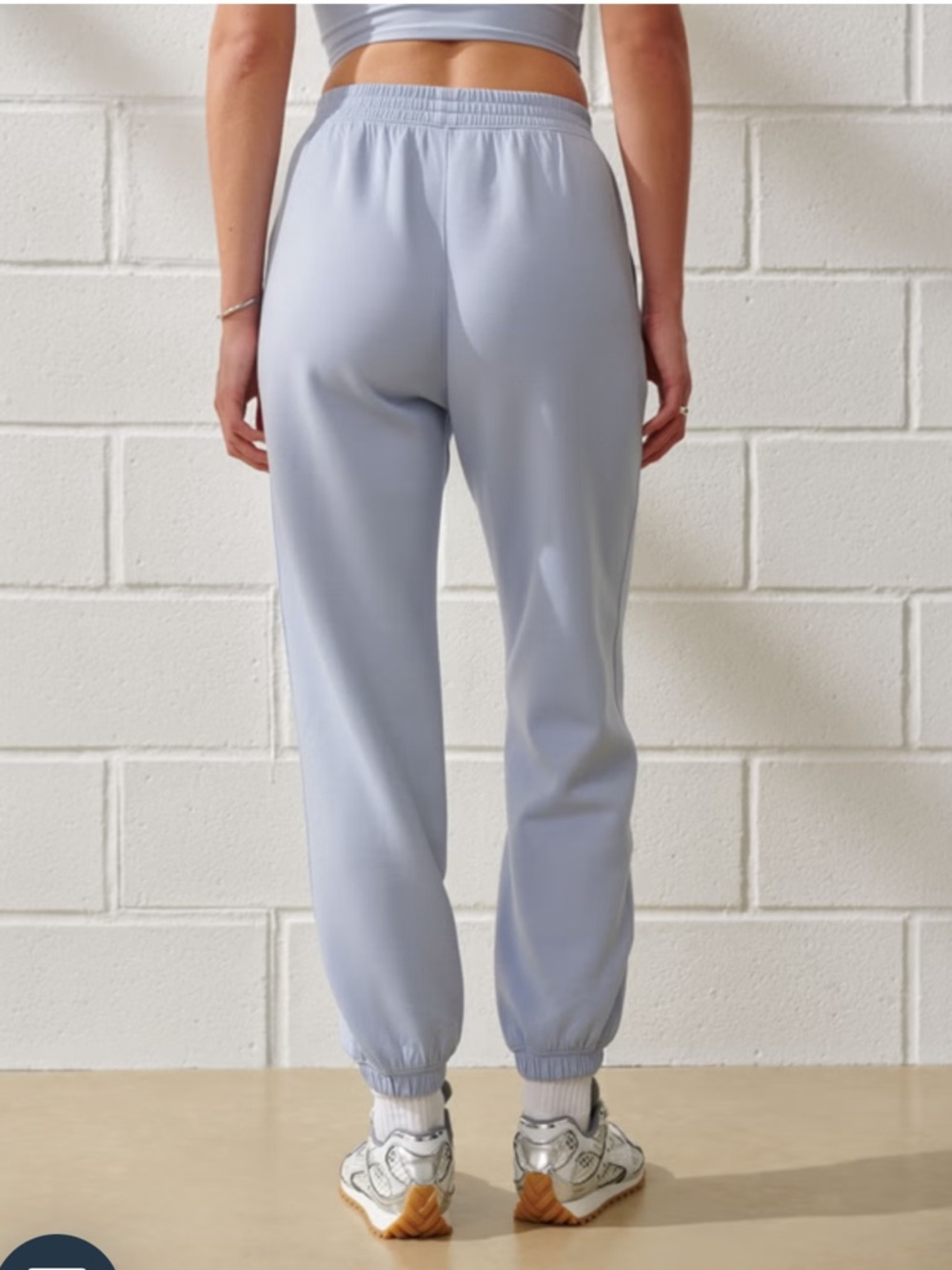 Abercrombie & Fitch YPB neoKNIT Light Heather Gray Sweatpants sz M - Picture 7 of 8